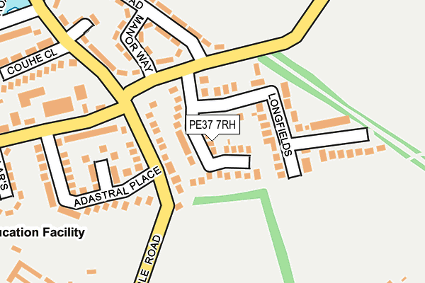 PE37 7RH map - OS OpenMap – Local (Ordnance Survey) PE37 7RH map - OS OpenMap – Local (Ordnance Survey)