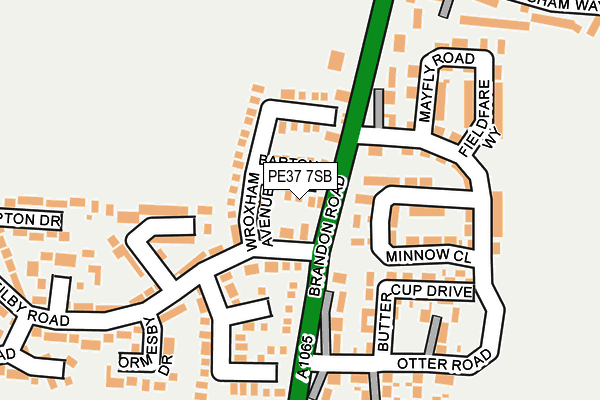 PE37 7SB map - OS OpenMap – Local (Ordnance Survey) PE37 7SB map - OS OpenMap – Local (Ordnance Survey)