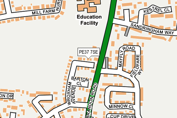 PE37 7SE map - OS OpenMap – Local (Ordnance Survey) PE37 7SE map - OS OpenMap – Local (Ordnance Survey)