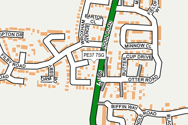 PE37 7SG map - OS OpenMap – Local (Ordnance Survey) PE37 7SG map - OS OpenMap – Local (Ordnance Survey)