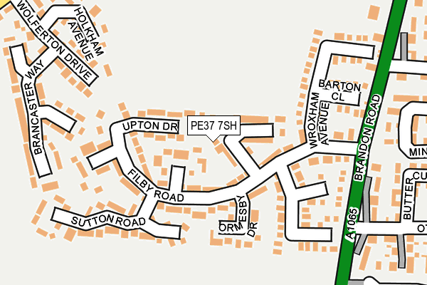 PE37 7SH map - OS OpenMap – Local (Ordnance Survey) PE37 7SH map - OS OpenMap – Local (Ordnance Survey)