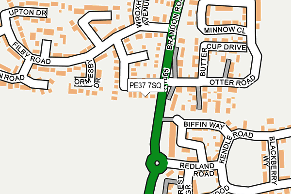 PE37 7SQ map - OS OpenMap – Local (Ordnance Survey) PE37 7SQ map - OS OpenMap – Local (Ordnance Survey)