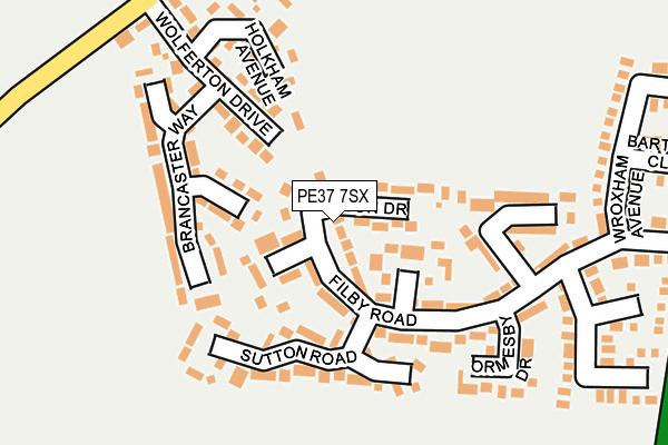 PE37 7SX map - OS OpenMap – Local (Ordnance Survey) PE37 7SX map - OS OpenMap – Local (Ordnance Survey)