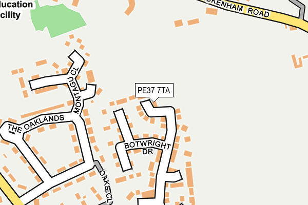 PE37 7TA map - OS OpenMap – Local (Ordnance Survey) PE37 7TA map - OS OpenMap – Local (Ordnance Survey)