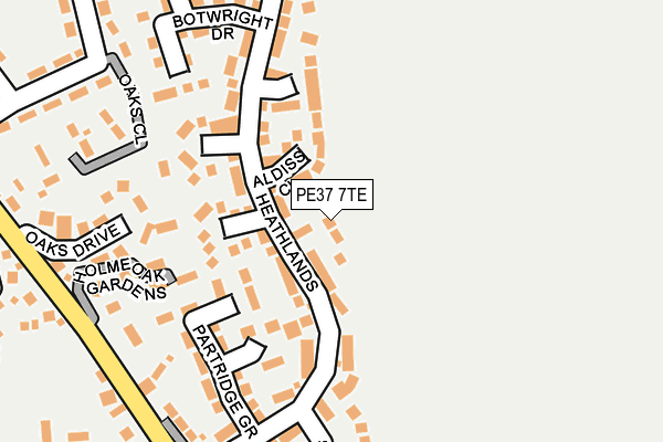 PE37 7TE map - OS OpenMap – Local (Ordnance Survey) PE37 7TE map - OS OpenMap – Local (Ordnance Survey)