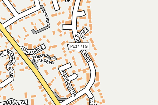 PE37 7TG map - OS OpenMap – Local (Ordnance Survey) PE37 7TG map - OS OpenMap – Local (Ordnance Survey)