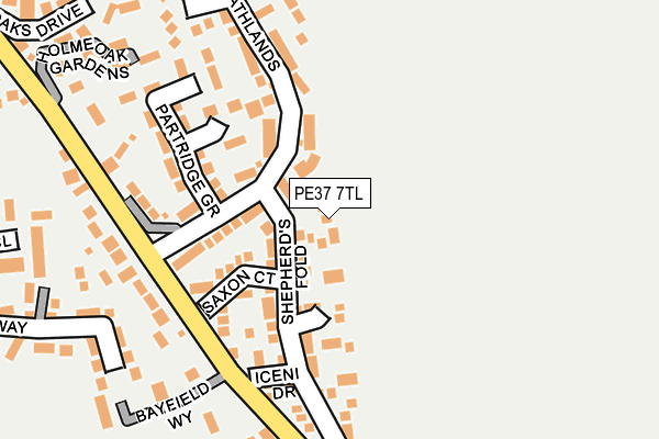 PE37 7TL map - OS OpenMap – Local (Ordnance Survey) PE37 7TL map - OS OpenMap – Local (Ordnance Survey)