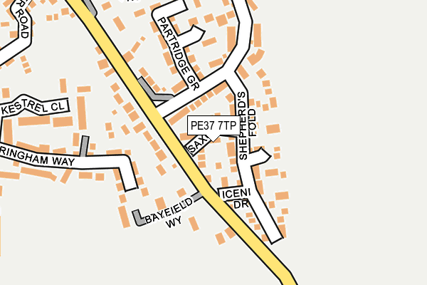 PE37 7TP map - OS OpenMap – Local (Ordnance Survey) PE37 7TP map - OS OpenMap – Local (Ordnance Survey)
