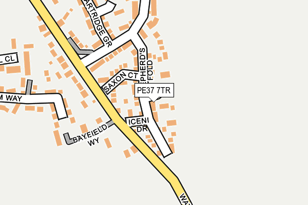 PE37 7TR map - OS OpenMap – Local (Ordnance Survey) PE37 7TR map - OS OpenMap – Local (Ordnance Survey)