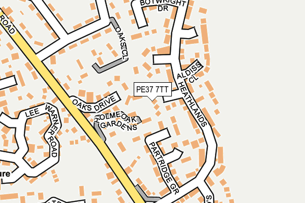 PE37 7TT map - OS OpenMap – Local (Ordnance Survey) PE37 7TT map - OS OpenMap – Local (Ordnance Survey)