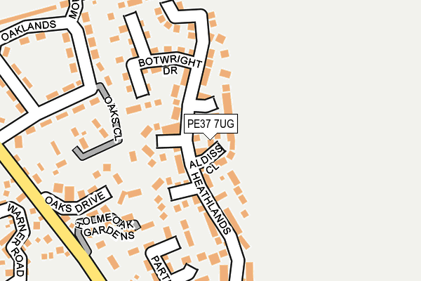 PE37 7UG map - OS OpenMap – Local (Ordnance Survey) PE37 7UG map - OS OpenMap – Local (Ordnance Survey)