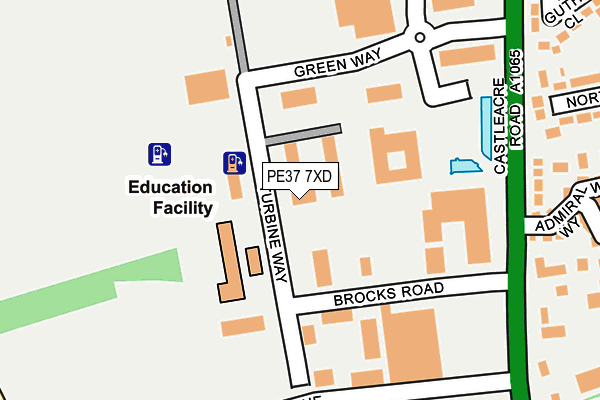 PE37 7XD map - OS OpenMap – Local (Ordnance Survey) PE37 7XD map - OS OpenMap – Local (Ordnance Survey)