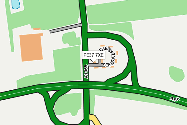 PE37 7XE map - OS OpenMap – Local (Ordnance Survey) PE37 7XE map - OS OpenMap – Local (Ordnance Survey)