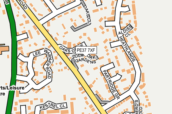 PE37 7XF map - OS OpenMap – Local (Ordnance Survey) PE37 7XF map - OS OpenMap – Local (Ordnance Survey)
