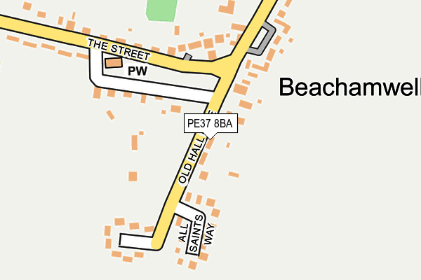 PE37 8BA map - OS OpenMap – Local (Ordnance Survey) PE37 8BA map - OS OpenMap – Local (Ordnance Survey)
