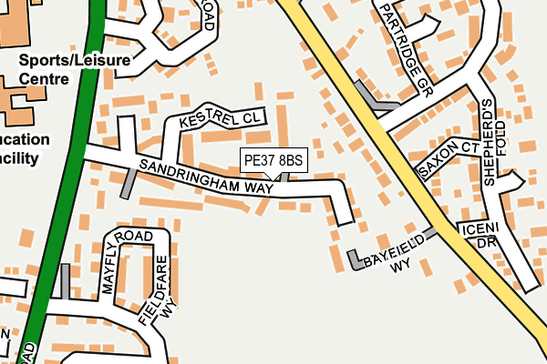 PE37 8BS map - OS OpenMap – Local (Ordnance Survey) PE37 8BS map - OS OpenMap – Local (Ordnance Survey)