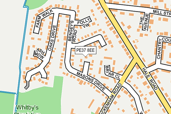 PE37 8EE map - OS OpenMap – Local (Ordnance Survey) PE37 8EE map - OS OpenMap – Local (Ordnance Survey)