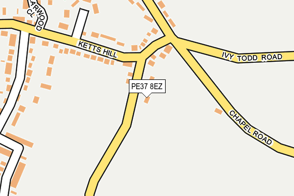 PE37 8EZ map - OS OpenMap – Local (Ordnance Survey) PE37 8EZ map - OS OpenMap – Local (Ordnance Survey)
