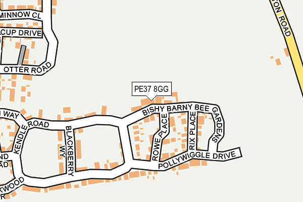 PE37 8GG map - OS OpenMap – Local (Ordnance Survey) PE37 8GG map - OS OpenMap – Local (Ordnance Survey)
