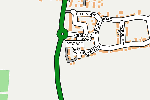 PE37 8GQ map - OS OpenMap – Local (Ordnance Survey) PE37 8GQ map - OS OpenMap – Local (Ordnance Survey)