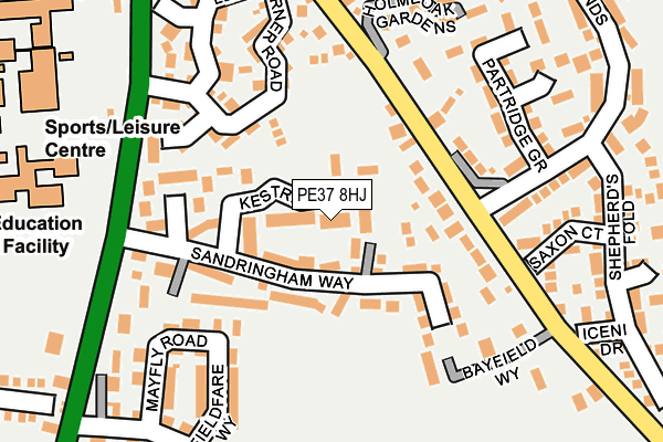 PE37 8HJ map - OS OpenMap – Local (Ordnance Survey) PE37 8HJ map - OS OpenMap – Local (Ordnance Survey)
