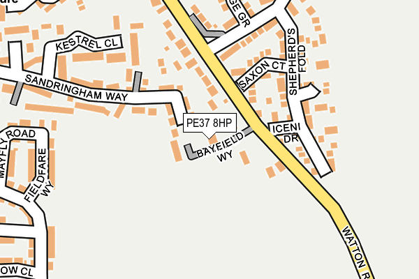 PE37 8HP map - OS OpenMap – Local (Ordnance Survey) PE37 8HP map - OS OpenMap – Local (Ordnance Survey)