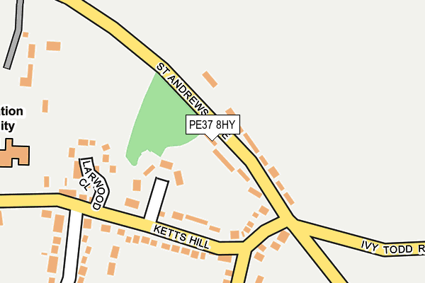 PE37 8HY map - OS OpenMap – Local (Ordnance Survey) PE37 8HY map - OS OpenMap – Local (Ordnance Survey)