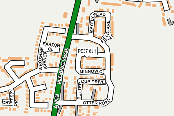 PE37 8JH map - OS OpenMap – Local (Ordnance Survey) PE37 8JH map - OS OpenMap – Local (Ordnance Survey)