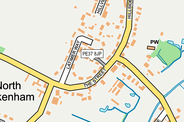 PE37 8JP map - OS OpenMap – Local (Ordnance Survey) PE37 8JP map - OS OpenMap – Local (Ordnance Survey)