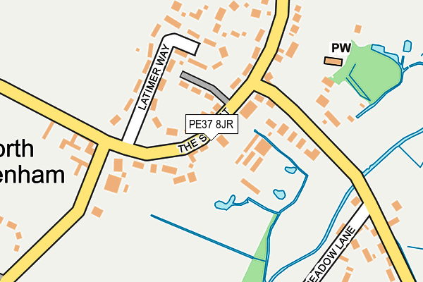 PE37 8JR map - OS OpenMap – Local (Ordnance Survey) PE37 8JR map - OS OpenMap – Local (Ordnance Survey)