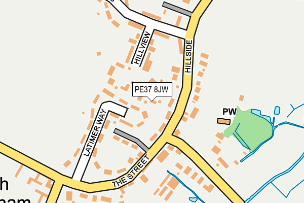 PE37 8JW map - OS OpenMap – Local (Ordnance Survey) PE37 8JW map - OS OpenMap – Local (Ordnance Survey)