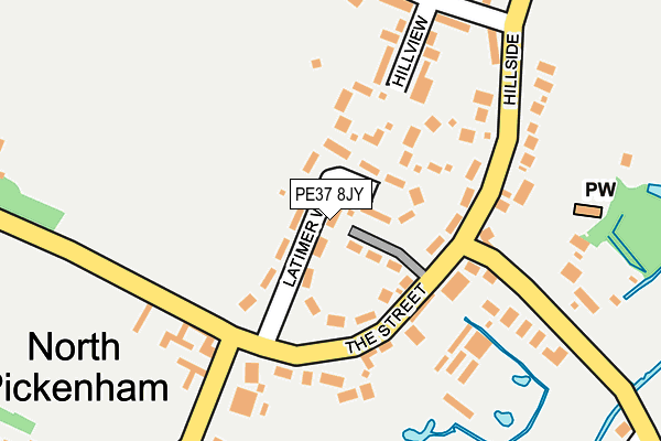 PE37 8JY map - OS OpenMap – Local (Ordnance Survey) PE37 8JY map - OS OpenMap – Local (Ordnance Survey)