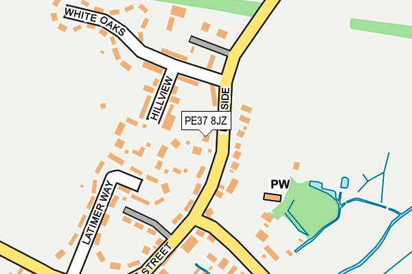 PE37 8JZ map - OS OpenMap – Local (Ordnance Survey) PE37 8JZ map - OS OpenMap – Local (Ordnance Survey)