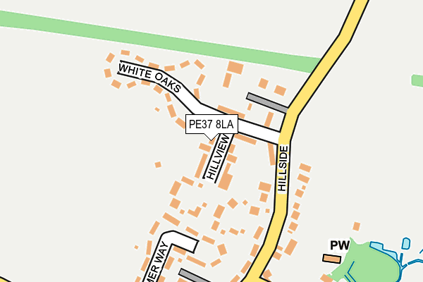 PE37 8LA map - OS OpenMap – Local (Ordnance Survey) PE37 8LA map - OS OpenMap – Local (Ordnance Survey)