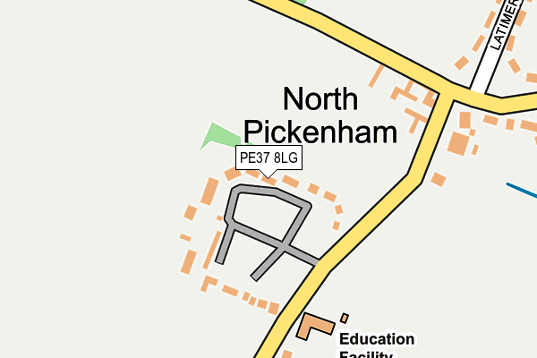 PE37 8LG map - OS OpenMap – Local (Ordnance Survey) PE37 8LG map - OS OpenMap – Local (Ordnance Survey)
