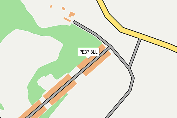 PE37 8LL map - OS OpenMap – Local (Ordnance Survey) PE37 8LL map - OS OpenMap – Local (Ordnance Survey)