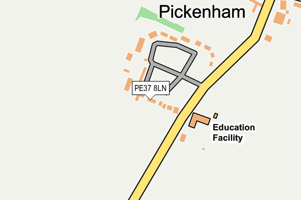 PE37 8LN map - OS OpenMap – Local (Ordnance Survey) PE37 8LN map - OS OpenMap – Local (Ordnance Survey)