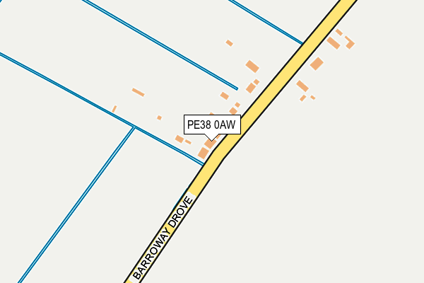 PE38 0AW map - OS OpenMap – Local (Ordnance Survey) PE38 0AW map - OS OpenMap – Local (Ordnance Survey)