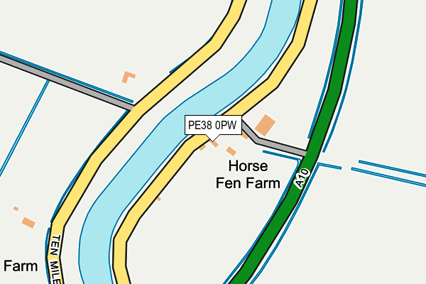 PE38 0PW map - OS OpenMap – Local (Ordnance Survey)