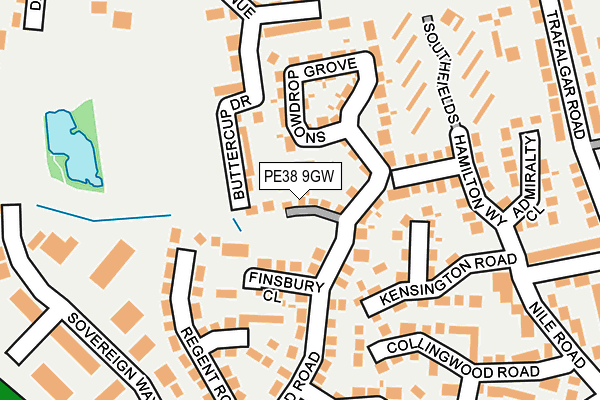 PE38 9GW map - OS OpenMap – Local (Ordnance Survey) PE38 9GW map - OS OpenMap – Local (Ordnance Survey)