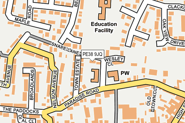 PE38 9JQ map - OS OpenMap – Local (Ordnance Survey) PE38 9JQ map - OS OpenMap – Local (Ordnance Survey)