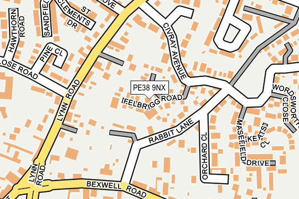 PE38 9NX map - OS OpenMap – Local (Ordnance Survey) PE38 9NX map - OS OpenMap – Local (Ordnance Survey)