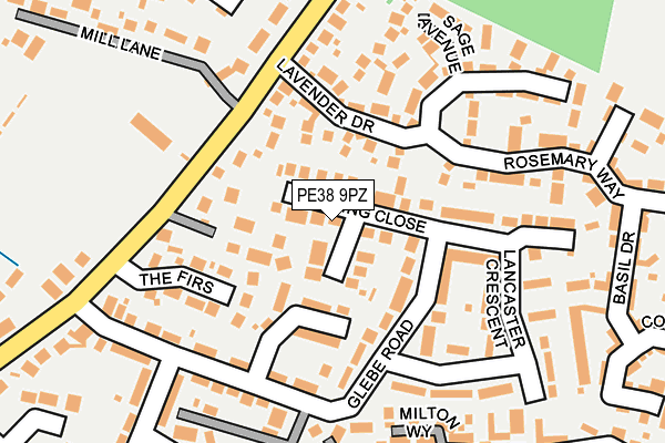 PE38 9PZ map - OS OpenMap – Local (Ordnance Survey) PE38 9PZ map - OS OpenMap – Local (Ordnance Survey)