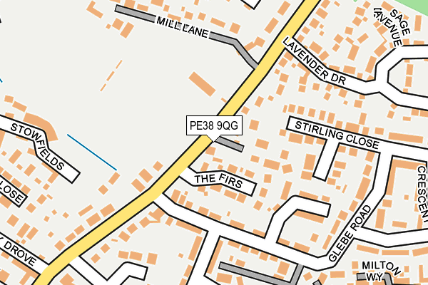 PE38 9QG map - OS OpenMap – Local (Ordnance Survey) PE38 9QG map - OS OpenMap – Local (Ordnance Survey)