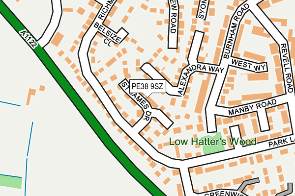 PE38 9SZ map - OS OpenMap – Local (Ordnance Survey) PE38 9SZ map - OS OpenMap – Local (Ordnance Survey)