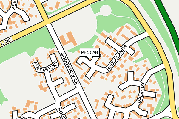PE4 5AB map - OS OpenMap – Local (Ordnance Survey) PE4 5AB map - OS OpenMap – Local (Ordnance Survey)