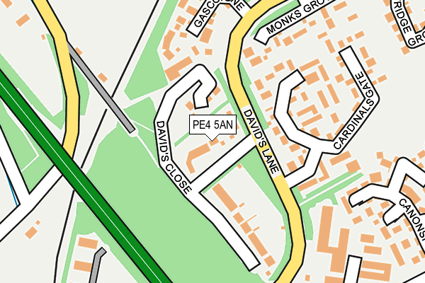 PE4 5AN map - OS OpenMap – Local (Ordnance Survey) PE4 5AN map - OS OpenMap – Local (Ordnance Survey)