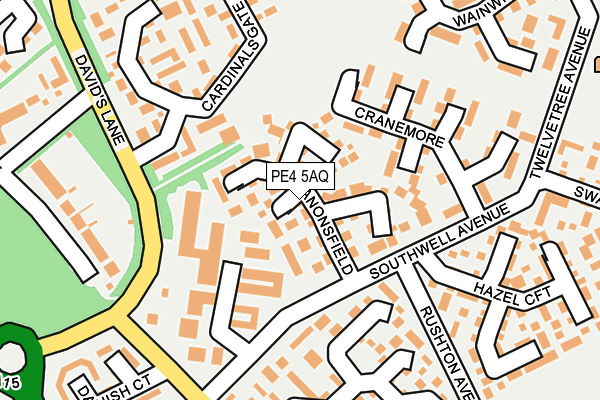 PE4 5AQ map - OS OpenMap – Local (Ordnance Survey) PE4 5AQ map - OS OpenMap – Local (Ordnance Survey)