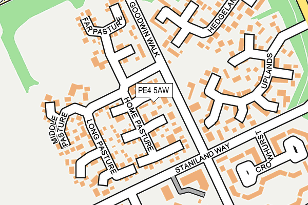 PE4 5AW map - OS OpenMap – Local (Ordnance Survey) PE4 5AW map - OS OpenMap – Local (Ordnance Survey)