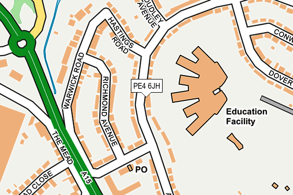 PE4 6JH map - OS OpenMap – Local (Ordnance Survey) PE4 6JH map - OS OpenMap – Local (Ordnance Survey)